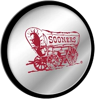 The Fan-Brand University of Oklahoma Wagon Modern Disc Mirrored Wall Sign