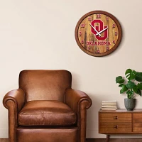 The Fan-Brand University of Oklahoma Faux Barrel Top Clock                                                                      