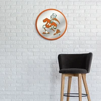 The Fan-Brand University of Miami Mascot Modern Disc Mirrored Wall Sign