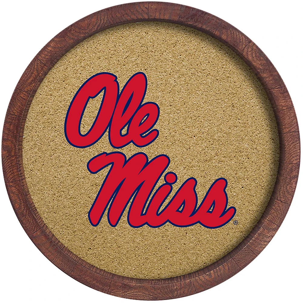 The Fan-Brand University of Mississippi “Faux” Barrel Framed Cork Board                                                     