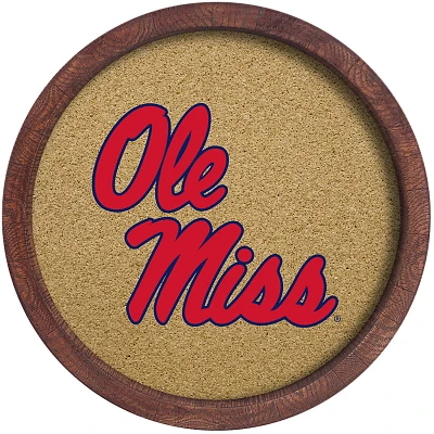 The Fan-Brand University of Mississippi “Faux” Barrel Framed Cork Board                                                     