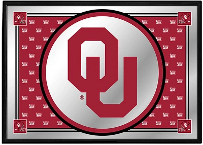 The Fan-Brand University of Oklahoma Team Spirit Framed Mirrored Wall Sign                                                      