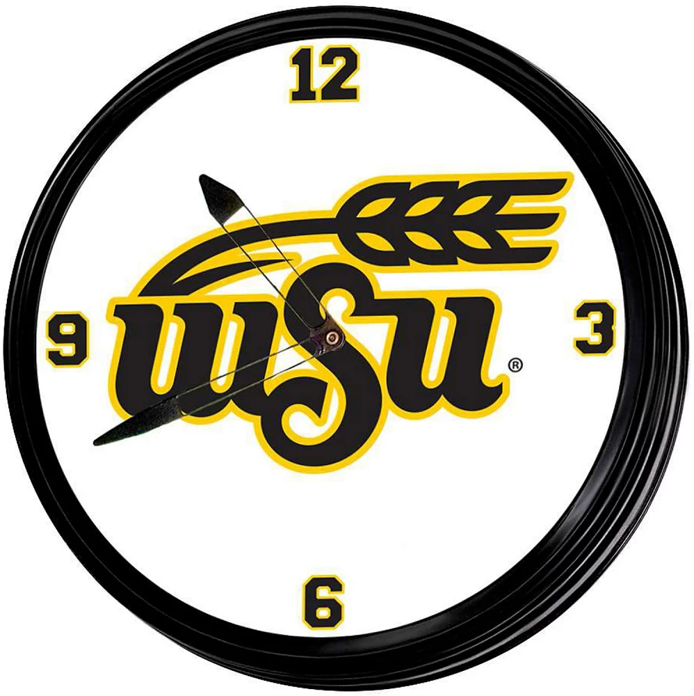 The Fan-Brand Wichita State University WSU Seal Retro Lighted Wall Clock                                                        