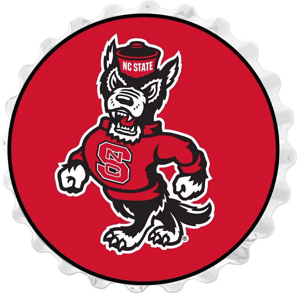 The Fan-Brand North Carolina  State University Mascot Bottle Cap Wall Sign                                                      