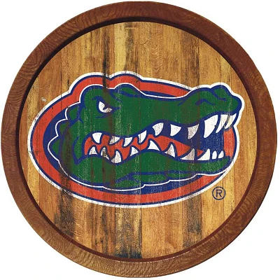 The Fan-Brand University of Florida Weathered Faux Barrel Top Sign                                                              