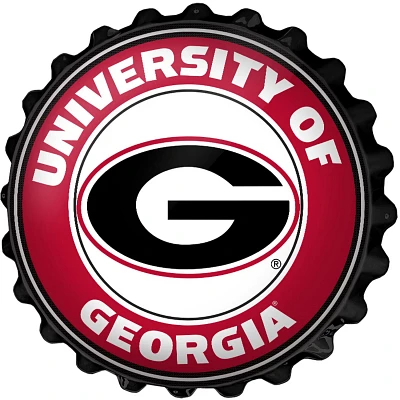 The Fan-Brand University of Georgia Black Bottle Cap Sign                                                                       