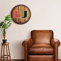 The Fan-Brand University of Miami Faux Barrel Top Sign                                                                          