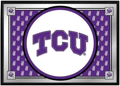 The Fan-Brand Texas Christian University Team Spirit Framed Mirrored Wall Sign                                                  