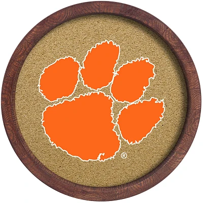 The Fan-Brand Clemson University “Faux” Barrel Framed Cork Board                                                            