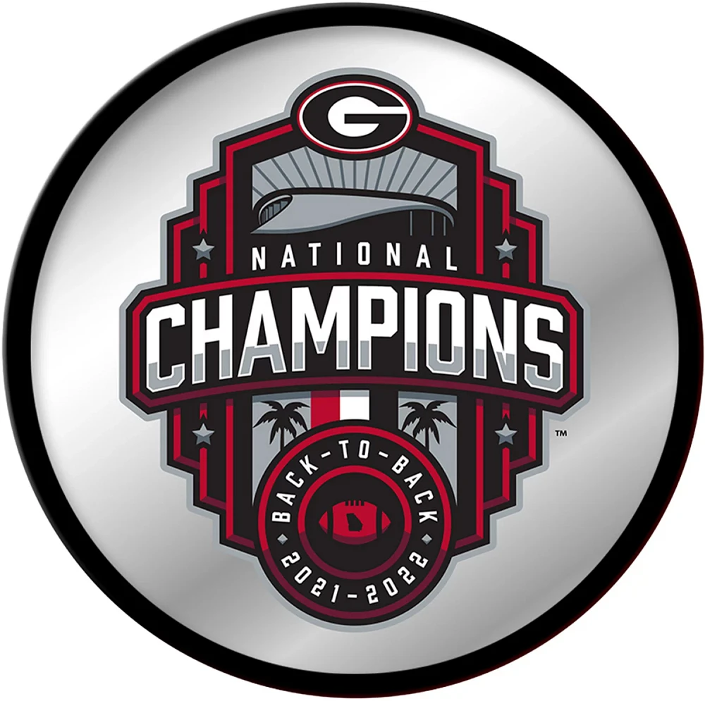 The Fan-Brand University of Georgia National Champions Modern Mirrored Disc Sign                                                