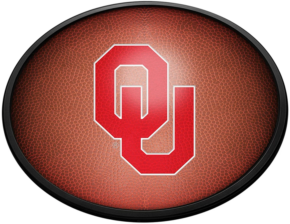 The Fan-Brand University of Oklahoma Pigskin Oval Slimline Lighted Wall Sign                                                    