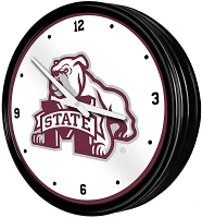 The Fan-Brand Mississippi State University Bulldog Retro Lighted Wall Clock                                                     