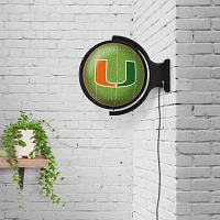 The Fan-Brand University of Miami On the 50 Rotating Lighted Sign                                                               