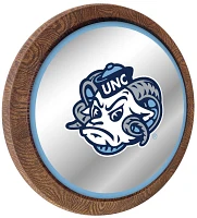 The Fan-Brand University of North Carolina Mascot Faux Barrel Top Mirrored Sign                                                 