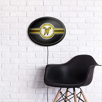 The Fan-Brand Wichita State University Script W Round Oval Slimline Lighted Wall Sign                                           