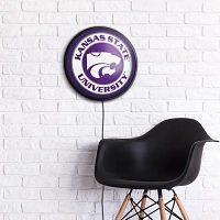 The Fan-Brand Kansas State University Round Slimline Lighted Sign                                                               