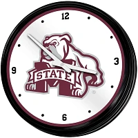 The Fan-Brand Mississippi State University Bulldog Retro Lighted Wall Clock                                                     