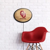 The Fan-Brand University of Oklahoma Hardwood Oval Slimline Lighted Wall Sign                                                   