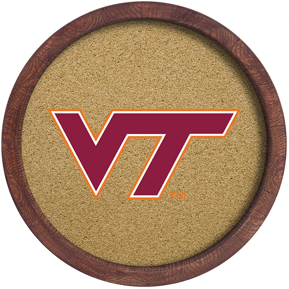 The Fan-Brand Virginia Tech Anchor “Faux” Barrel Framed Cork Board                                                          