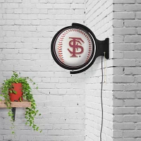 The Fan-Brand Florida State University Baseball Round Rotating Lighted Sign                                                     