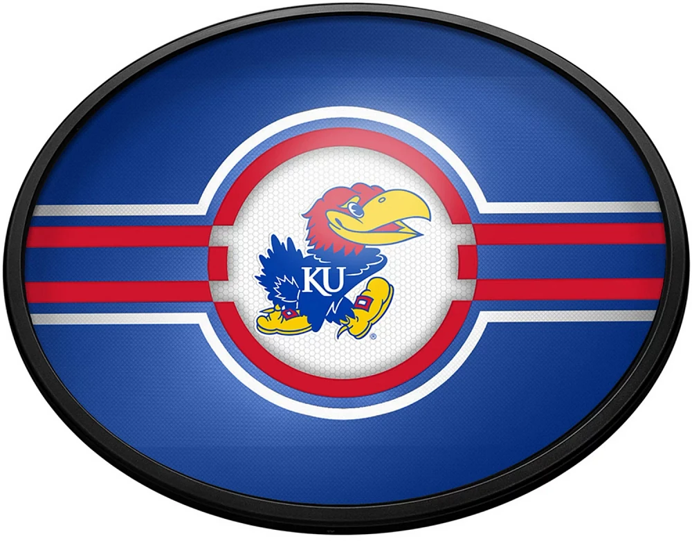 The Fan-Brand University of Kansas Oval Slimline Lighted Sign                                                                   