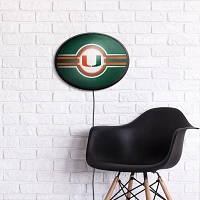 The Fan-Brand University of Miami Oval Slimline Lighted Wall Sign