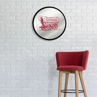 The Fan-Brand University of Oklahoma Wagon Modern Disc Mirrored Wall Sign