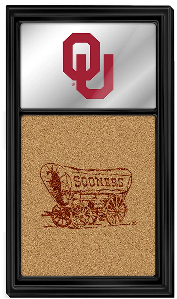 The Fan-Brand University of Oklahoma Dual Logo Mirrored Cork Note Board                                                         