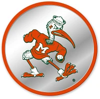 The Fan-Brand University of Miami Mascot Modern Disc Mirrored Wall Sign