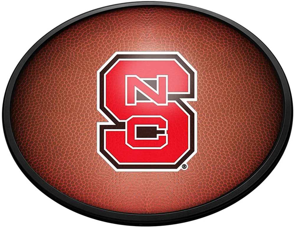 The Fan-Brand North Carolina State University Pigskin Oval Slimline Lighted Wall Sign                                           