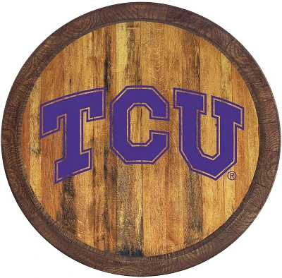 The Fan-Brand Texas Christian University Faux Barrel Top Sign                                                                   