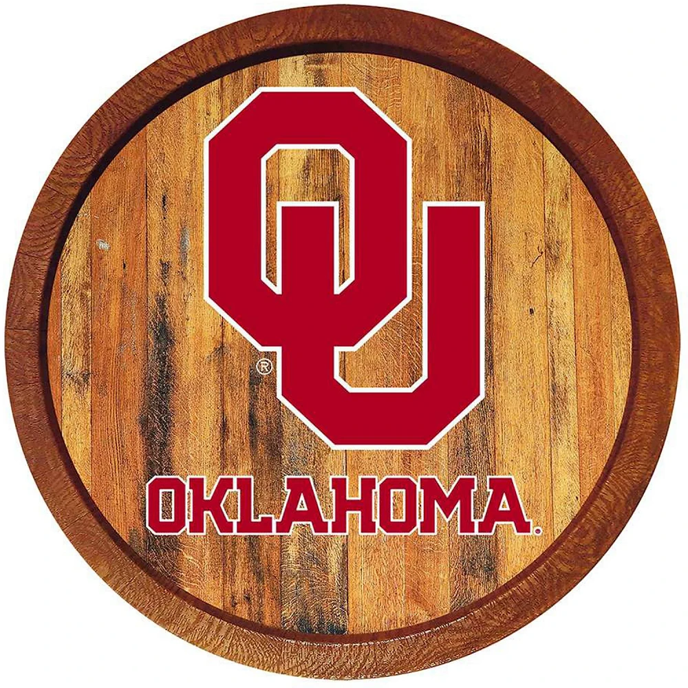 The Fan-Brand University of Oklahoma Faux Barrel Top Sign                                                                       