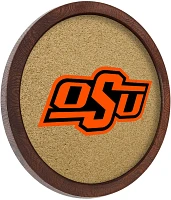 The Fan-Brand Oklahoma State University “Faux” Barrel Framed Cork Board                                                     