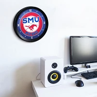 The Fan-Brand Southern Methodist University Ribbed Wall Clock                                                                   