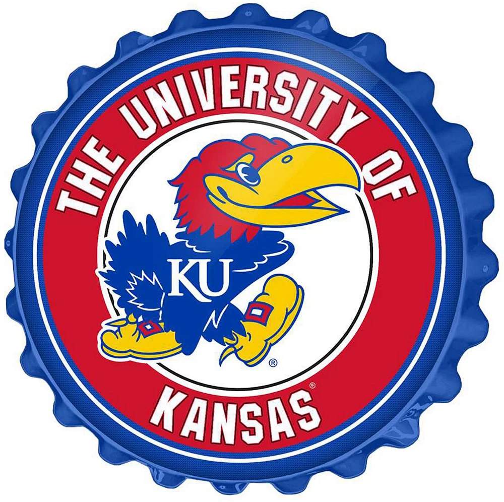 The Fan-Brand University of Kansas Bottle Cap Sign                                                                              
