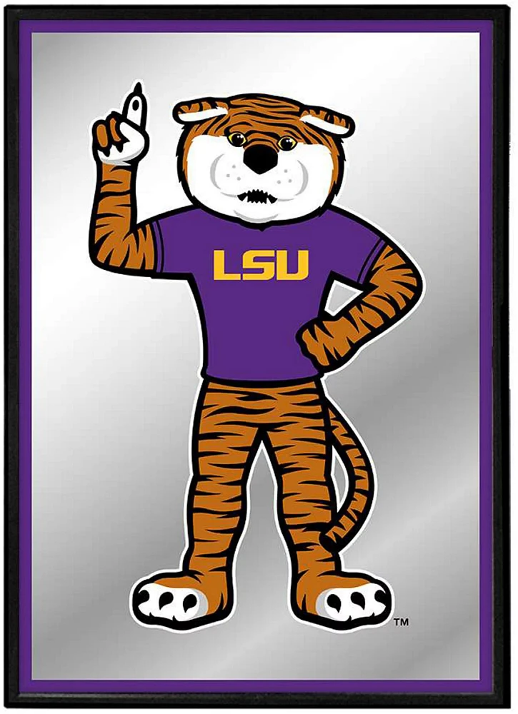 The Fan-Brand Louisiana State University Mascot Framed Mirrored Wall Sign                                                       