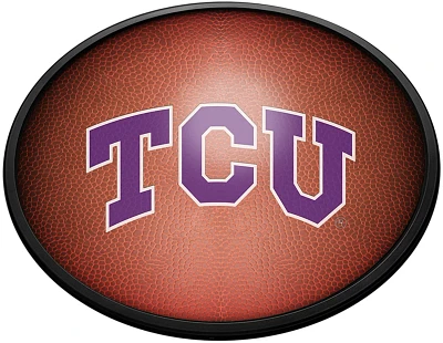 The Fan-Brand Texas Christian University Pigskin Oval Slimline Lighted Wall Sign                                                