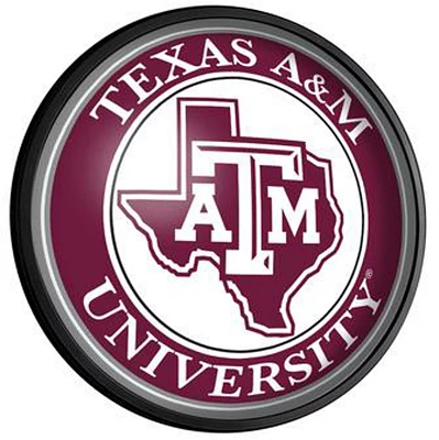 The Fan-Brand Texas A&M University Round Slimline Lighted Wall Sign                                                             