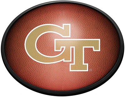 The Fan-Brand Georgia Tech University Pigskin Oval Slimline Lighted Sign                                                        