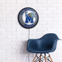 The Fan-Brand University of Memphis Round Slimline Lighted Wall Sign                                                            