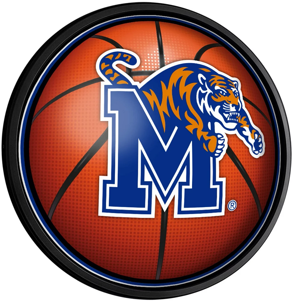 The Fan-Brand University of Memphis Basketball Round Slimline Lighted Wall Sign                                                 