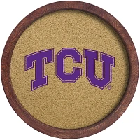 The Fan-Brand Texas Christian University “Faux” Barrel Framed Cork Board                                                    