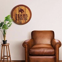 The Fan-Brand Texas State University Branded Faux Barrel Top Sign                                                               