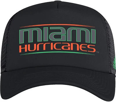 adidas Men's University of Miami Strategy Trucker Cap                                                                           