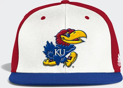 adidas Men's University of Kansas Fitted Wool Baseball Flat Brim Cap