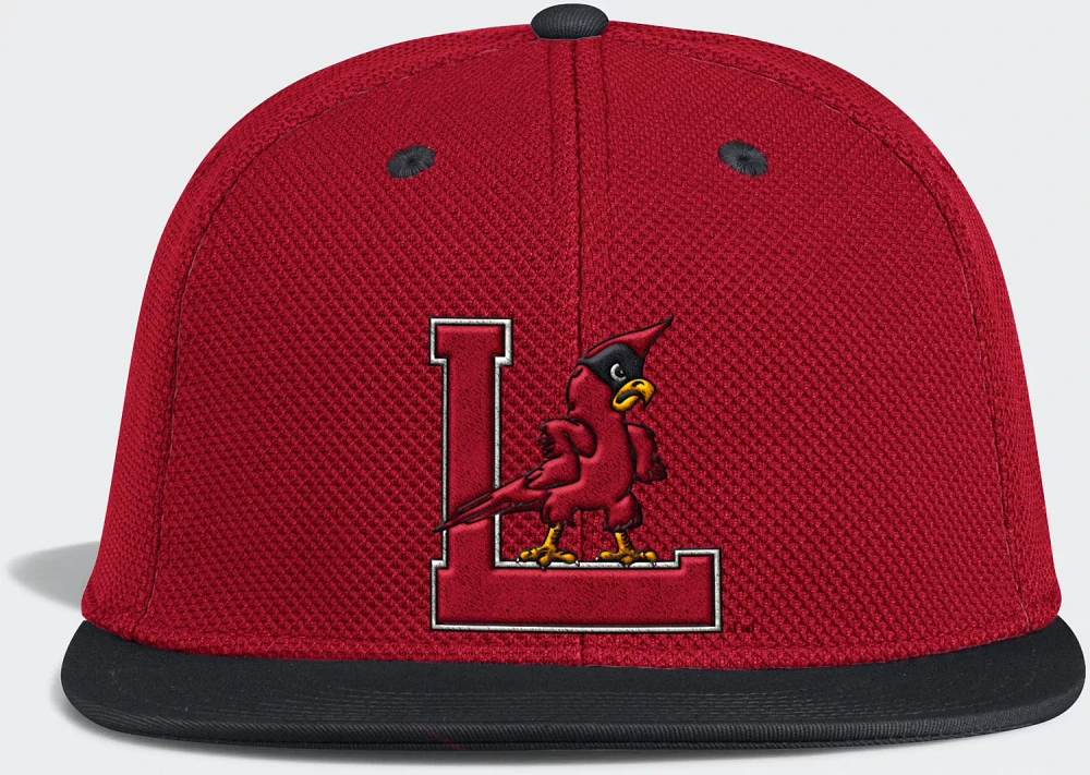 adidas Men's University of Louisville Fitted Mesh Baseball Flat Brim Cap