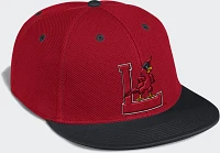 adidas Men's University of Louisville Fitted Mesh Baseball Flat Brim Cap