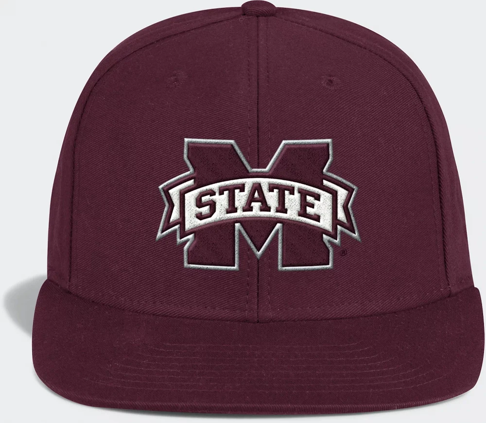 adidas Men's Mississippi State University Flat Brim Snapback Cap                                                                