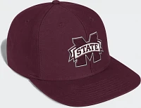 adidas Men's Mississippi State University Flat Brim Snapback Cap                                                                