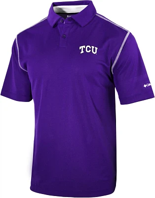 Columbia Sportswear Men's Texas Christian University Omni-Wick High Stakes Polo Shirt